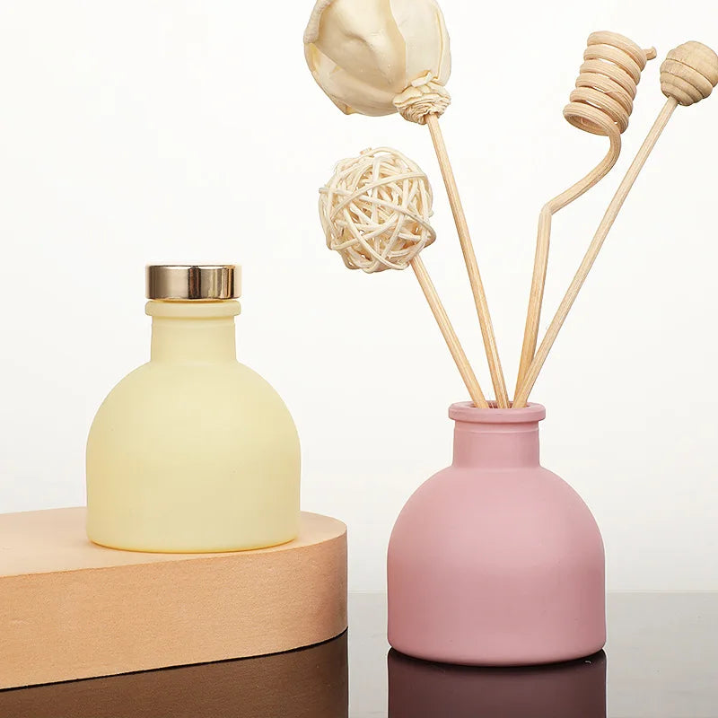 50ml Empty Glass Diffuser Bottle – Pink/White/Yellow/Black for Home Fragrance